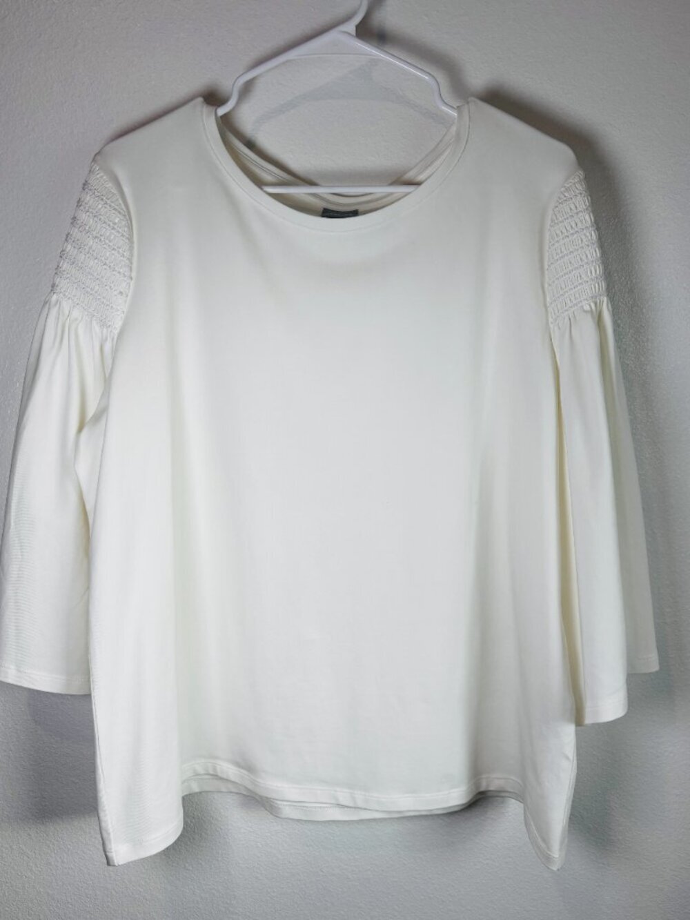 Chico's White ¾ Bell Sleeve Blouse Top - Size XL (Chico's Size 3) - Picture 4 of 4